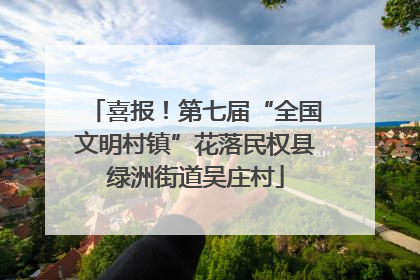 喜报！第七届“全国文明村镇”花落民权县绿洲街道吴庄村