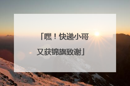 嘿！快递小哥又获锦旗致谢