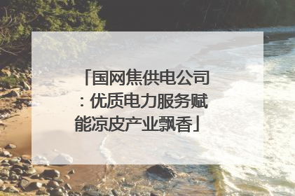 国网焦供电公司：优质电力服务赋能凉皮产业飘香