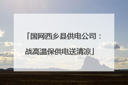 国网西乡县供电公司：战高温保供电送清凉