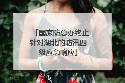 国家防总办终止针对湖北的防汛四级应急响应