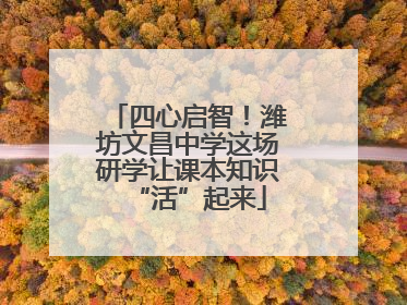 四心启智！潍坊文昌中学这场研学让课本知识“活”起来