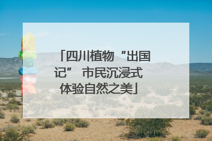 四川植物“出国记” 市民沉浸式体验自然之美