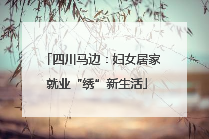 四川马边：妇女居家就业“绣”新生活