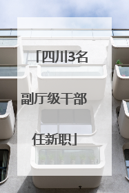 四川3名副厅级干部任新职