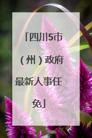 四川5市（州）政府最新人事任免