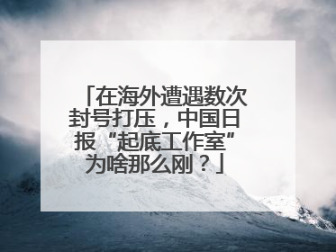 在海外遭遇数次封号打压，中国日报“起底工作室”为啥那么刚？