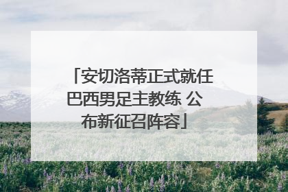 安切洛蒂正式就任巴西男足主教练 公布新征召阵容