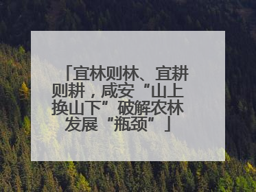 宜林则林、宜耕则耕，咸安“山上换山下”破解农林发展“瓶颈”