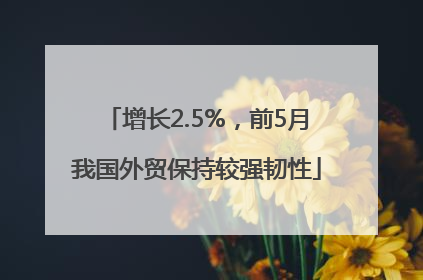 增长2.5%，前5月我国外贸保持较强韧性