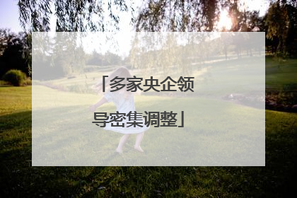 多家央企领导密集调整