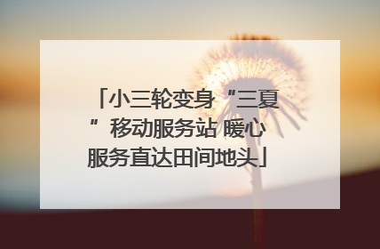 小三轮变身“三夏”移动服务站 暖心服务直达田间地头
