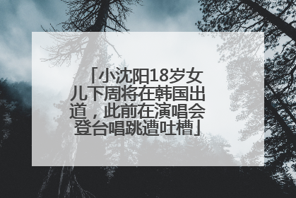 小沈阳18岁女儿下周将在韩国出道，此前在演唱会登台唱跳遭吐槽