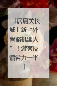 居庸关长城上新“外骨骼机器人”！游客反馈省力一半
