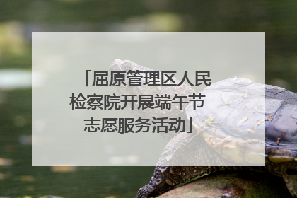 屈原管理区人民检察院开展端午节志愿服务活动