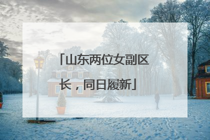 山东两位女副区长，同日履新