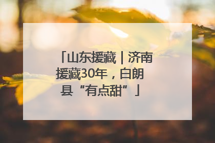 山东援藏｜济南援藏30年，白朗县“有点甜”