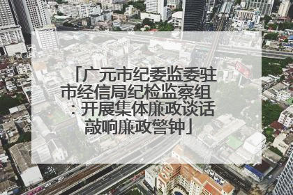 广元市纪委监委驻市经信局纪检监察组：开展集体廉政谈话 敲响廉政警钟