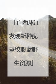 广西环江发现新种疣茎绞股蓝野生资源