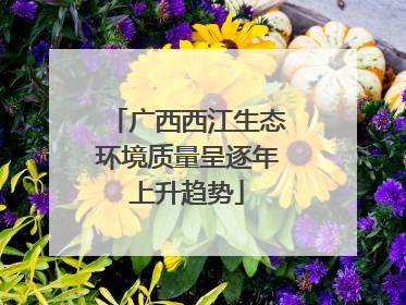 广西西江生态环境质量呈逐年上升趋势