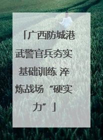 广西防城港武警官兵夯实基础训练 淬炼战场“硬实力”