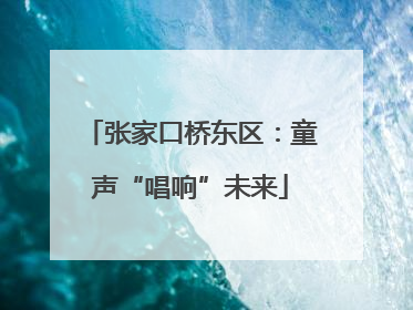 张家口桥东区：童声“唱响”未来