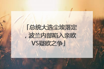 总统大选尘埃落定，波兰内部陷入亲欧VS疑欧之争