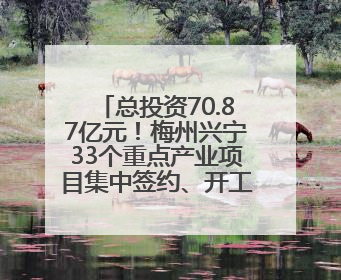 总投资70.87亿元！梅州兴宁33个重点产业项目集中签约、开工、竣工