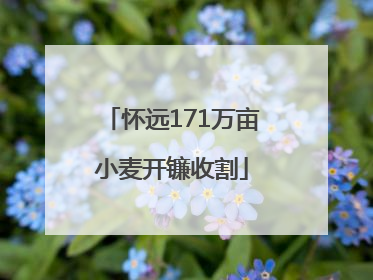怀远171万亩小麦开镰收割