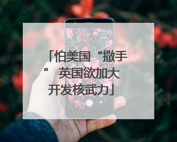 怕美国“撒手” 英国欲加大开发核武力