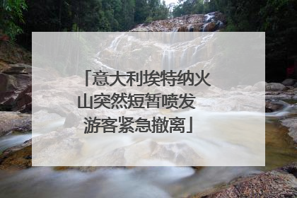 意大利埃特纳火山突然短暂喷发 游客紧急撤离