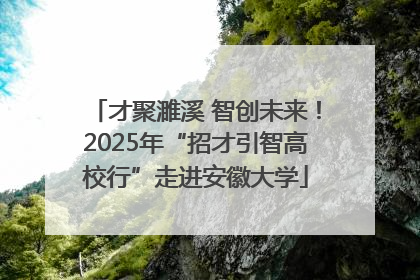 才聚濉溪 智创未来！2025年“招才引智高校行”走进安徽大学