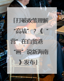 打破政策理解“高墙”？《“营”在自贸港 “画”说新海南》发布