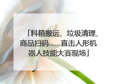 料箱搬运、垃圾清理、商品扫码……直击人形机器人技能大赛现场