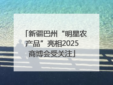 新疆巴州“明星农产品”亮相2025商博会受关注