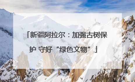 新疆阿拉尔：加强古树保护 守好“绿色文物”