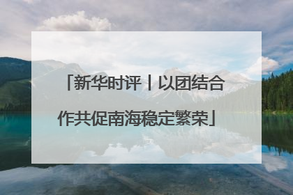 新华时评丨以团结合作共促南海稳定繁荣