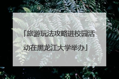 旅游玩法攻略进校园活动在黑龙江大学举办
