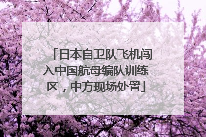 日本自卫队飞机闯入中国航母编队训练区，中方现场处置