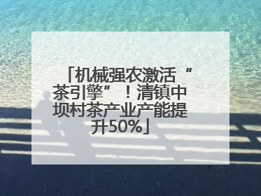 机械强农激活“茶引擎”！清镇中坝村茶产业产能提升50%