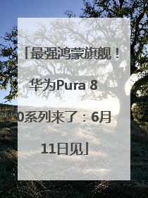 最强鸿蒙旗舰！华为Pura 80系列来了：6月11日见