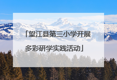 望江县第三小学开展多彩研学实践活动