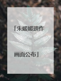 朱媛媛遗作画面公布
