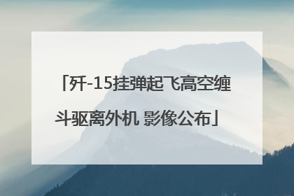 歼-15挂弹起飞高空缠斗驱离外机 影像公布
