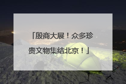 殷商大展！众多珍贵文物集结北京！