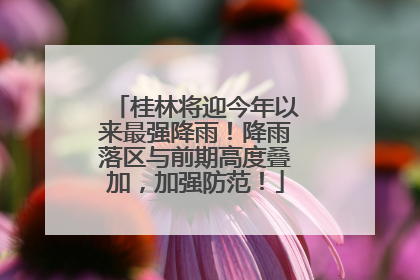 桂林将迎今年以来最强降雨！降雨落区与前期高度叠加，加强防范！