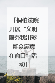 桐柏法院开展“文明服务我出彩 群众满意在窗口”活动