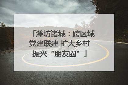 潍坊诸城：跨区域党建联建 扩大乡村振兴“朋友圈”