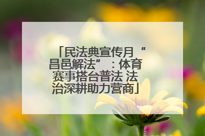民法典宣传月“昌邑解法”：体育赛事搭台普法 法治深耕助力营商