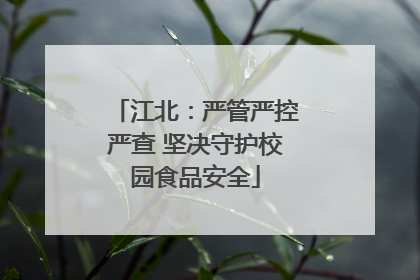 江北：严管严控严查 坚决守护校园食品安全